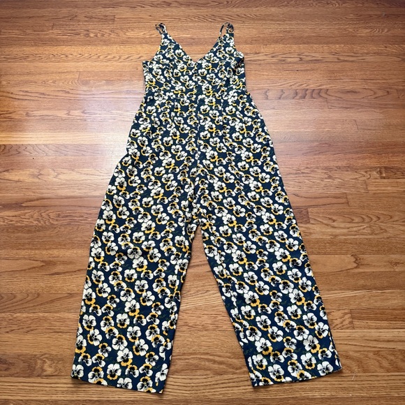 Madewell jumpsuit vneck viola floral romper 6 - Picture 2 of 10